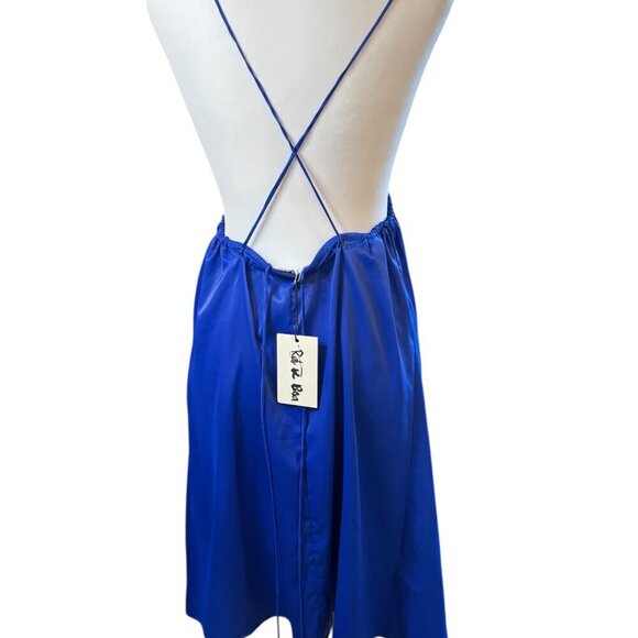 Rat & Boa Dress Women's Size Medium Cobalt Blue Halter Style - Picture 6 of 12